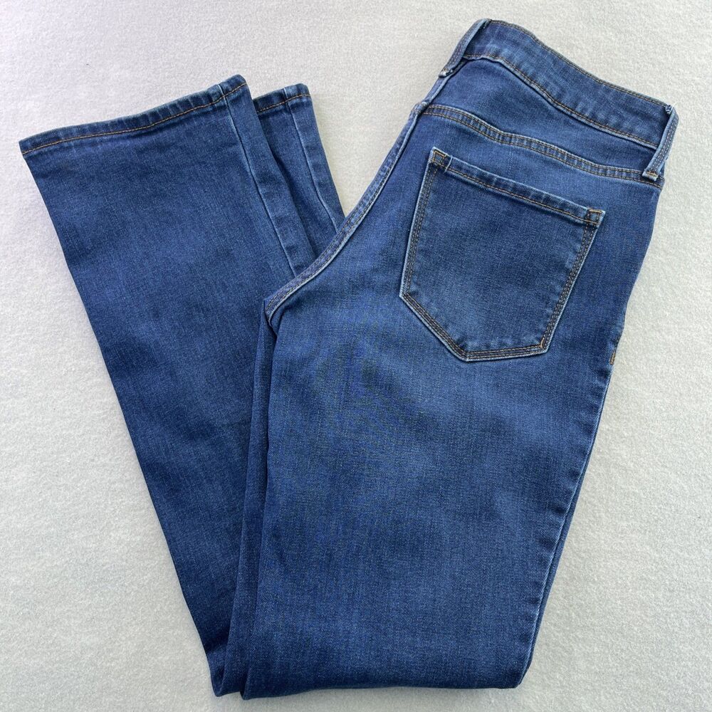 Old Navy Kicker Bootcut Jeans Womens 6 Short Blue Mid Rise Stretch Denim 28x28